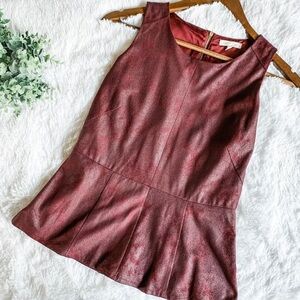 Mystree | Size Small Burgundy/Plum Peplum Top